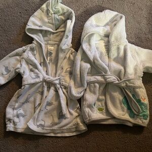 Carter's White and Gray Kids Bathrobes